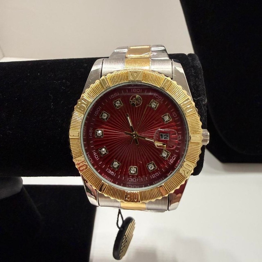 AJ Time Master Men's AP Red Dial 43mm Stainless Steel Band